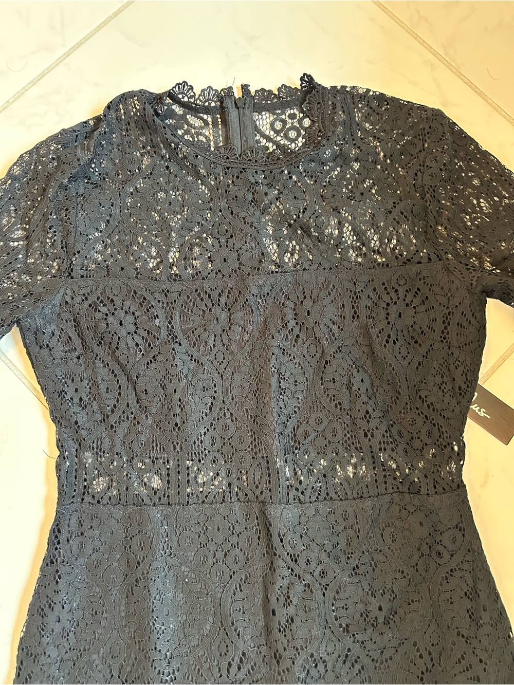 Lulu's Black Lace Midi Dress - Picture 4 of 5